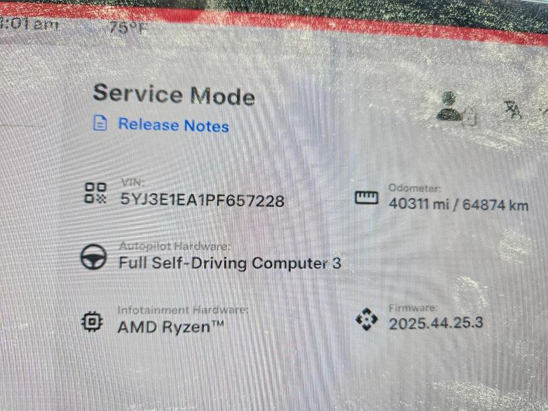 2023 Tesla Model 3 მანქანა იყიდება აუქციონზე, vin: 5YJ3E1EA1PF657228, აუქციონის ნომერი: 51421106