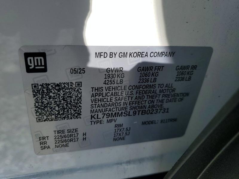 Продаж на аукціоні авто 2026 Chevrolet Trailblazer, vin: KL79MMSL9TB023731, номер лоту: 50409246