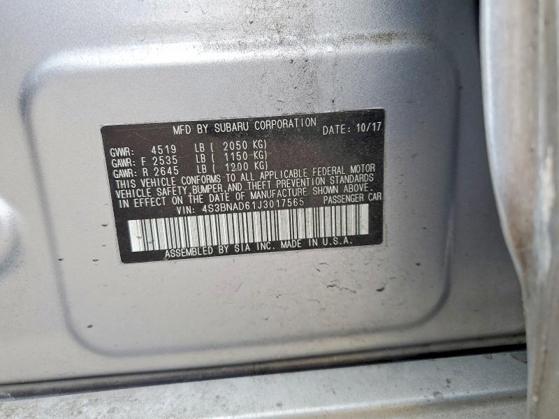 Продажа на аукционе авто 2018 Subaru Legacy, vin: 4S3BNAD61J3017565, номер лота: 49726286