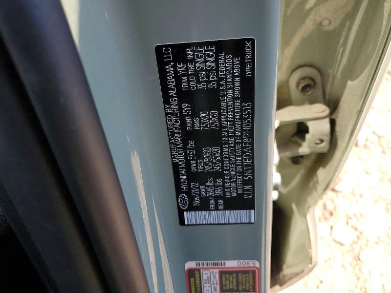 49148006 :رقم المزاد ، 5NTJEDAF8PH053513 vin ، 2023 Hyundai Santa Cruz مزاد بيع