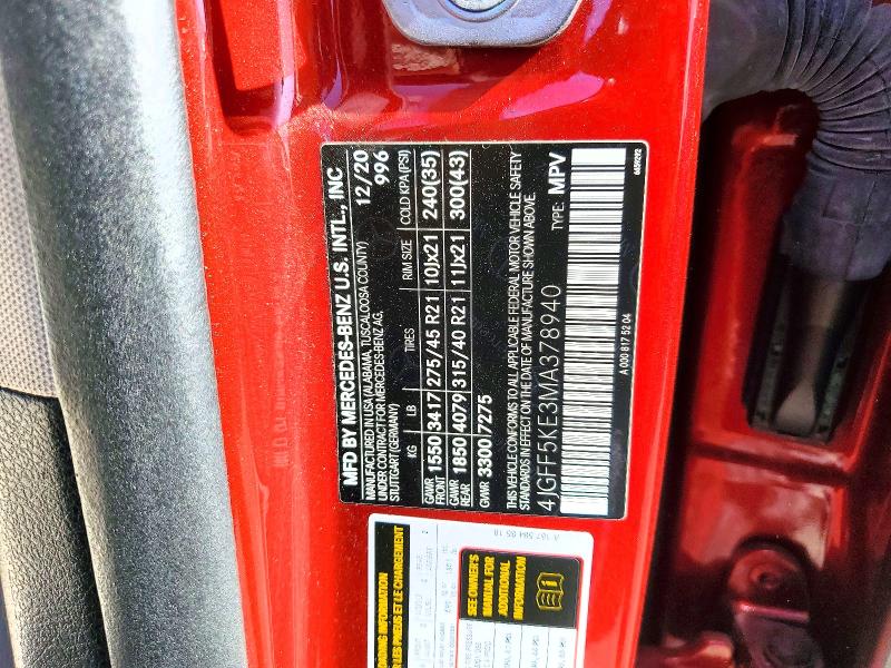 Продаж на аукціоні авто 2021 Mercedes-benz Gls, vin: 4JGFF5KE3MA378940, номер лоту: 51714056