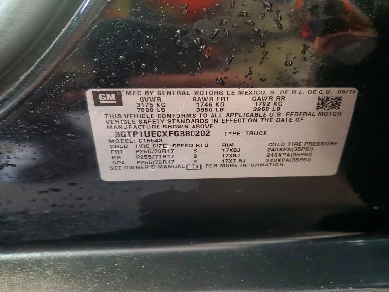 Aukcja sprzedaży 2015 Gmc Sierra, vin: 3GTP1UECXFG380202, numer aukcji: 50607306