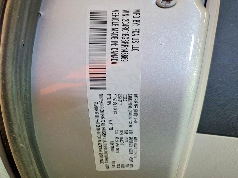 Продажа на аукционе авто 2024 Chrysler Pacifica, vin: 2C4RC1BG3RR148869, номер лота: 49256466