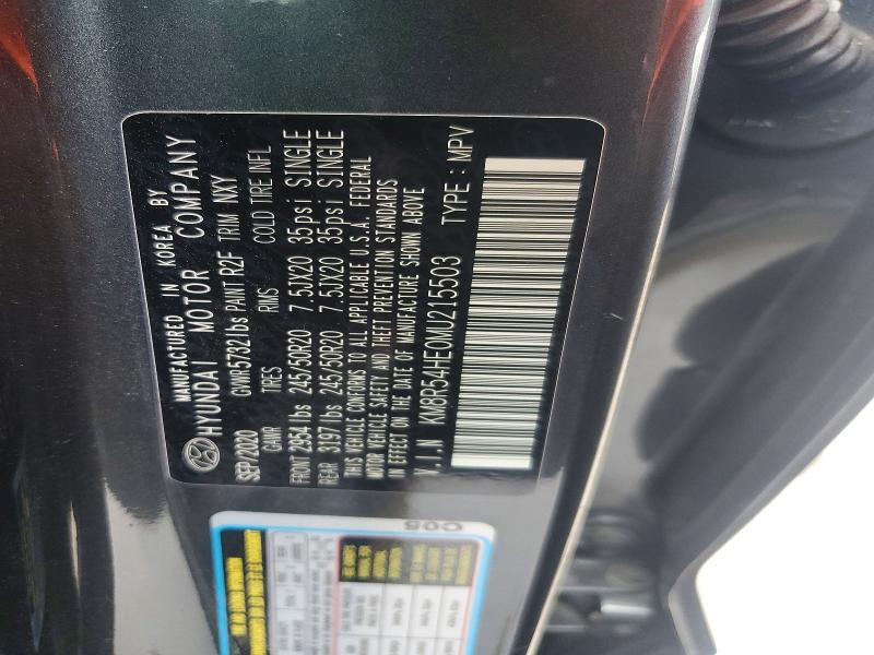 51253726 :رقم المزاد ، KM8R54HE0MU215503 vin ، 2021 Hyundai Palisade مزاد بيع