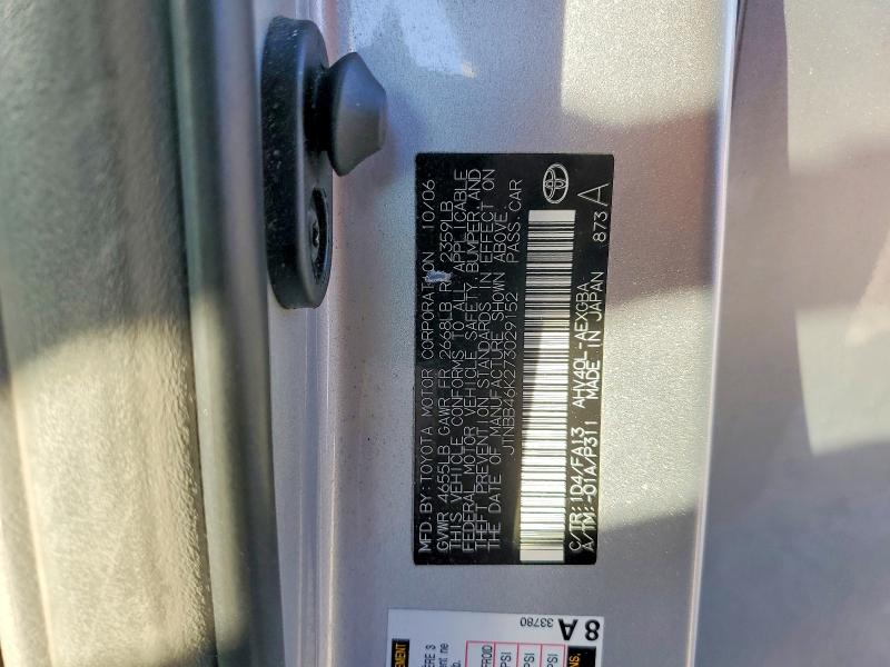 Продажа на аукционе авто 2007 Toyota Camry, vin: JTNBB46K273029152, номер лота: 49229326