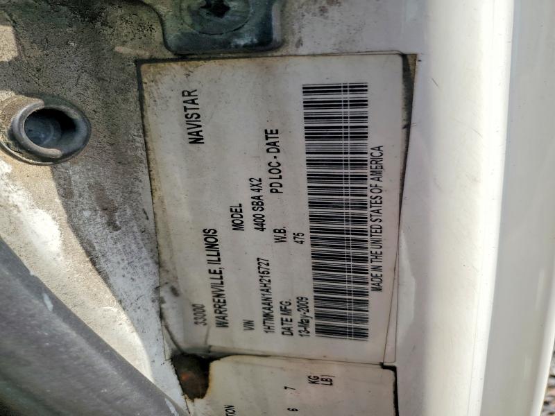 47919166 :رقم المزاد ، 1HTMKAAN1AH215727 vin ، 2010 International 4400 مزاد بيع