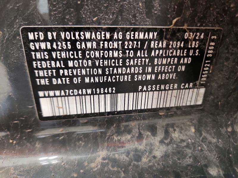 Продаж на аукціоні авто 2024 Volkswagen Gti, vin: WVWWA7CD4RW198462, номер лоту: 49843436