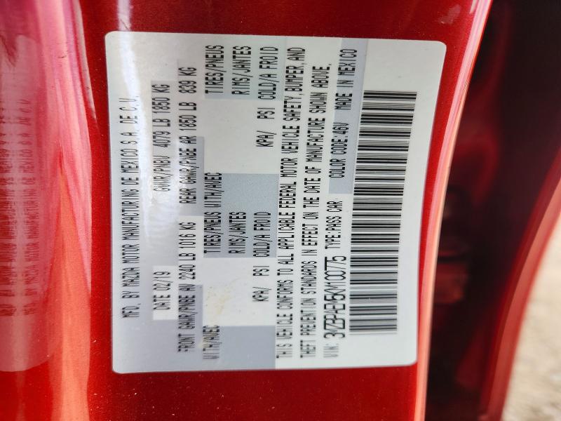 48532256 :رقم المزاد ، 3MZBPAEM5KM100775 vin ، 2019 Mazda 3 مزاد بيع