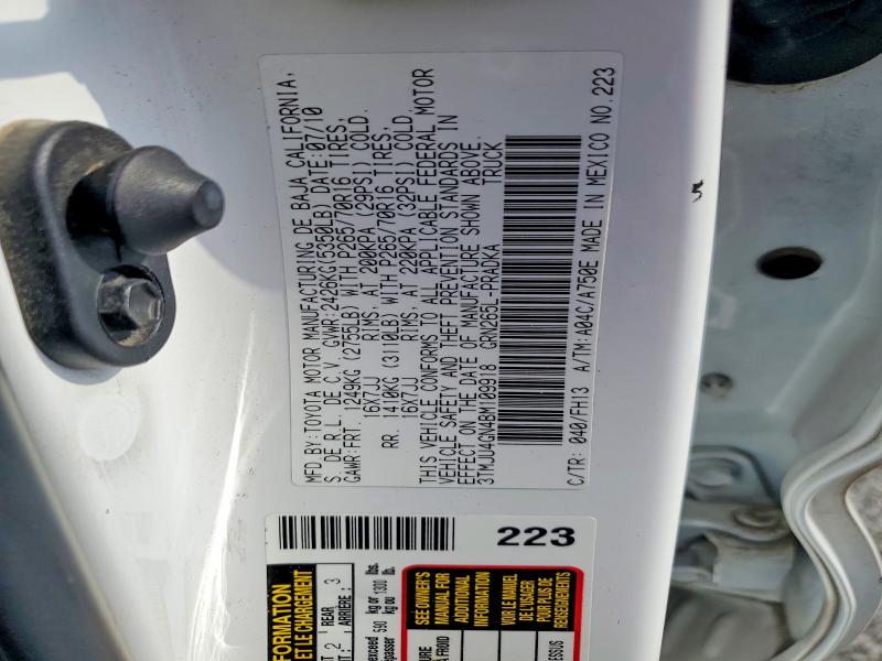 Aukcja sprzedaży 2011 Toyota Tacoma, vin: 3TMJU4GN4BM109918, numer aukcji: 51855536