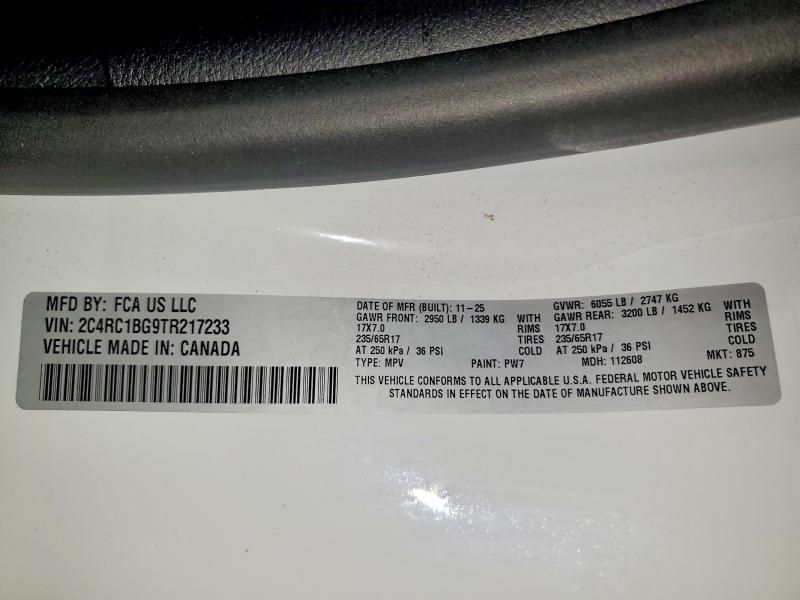 Продаж на аукціоні авто 2026 Chrysler Pacifica, vin: 2C4RC1BG9TR217233, номер лоту: 51357926