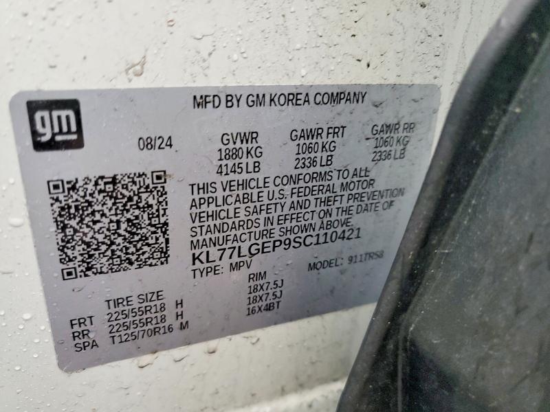 Продаж на аукціоні авто 2025 Chevrolet Trax, vin: KL77LGEP9SC110421, номер лоту: 51129526
