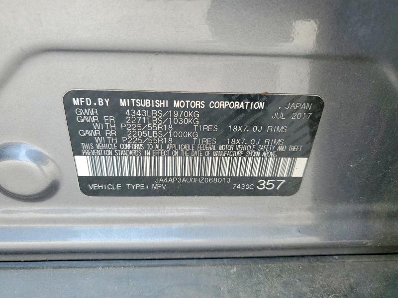Продаж на аукціоні авто 2017 Mitsubishi Outlander Sport, vin: JA4AP3AU0HZ068013, номер лоту: 50488626