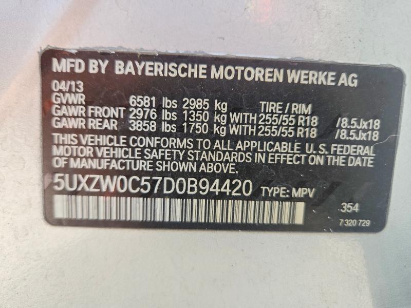 Продаж на аукціоні авто 2013 Bmw X5, vin: 5UXZW0C57D0B94420, номер лоту: 50625926