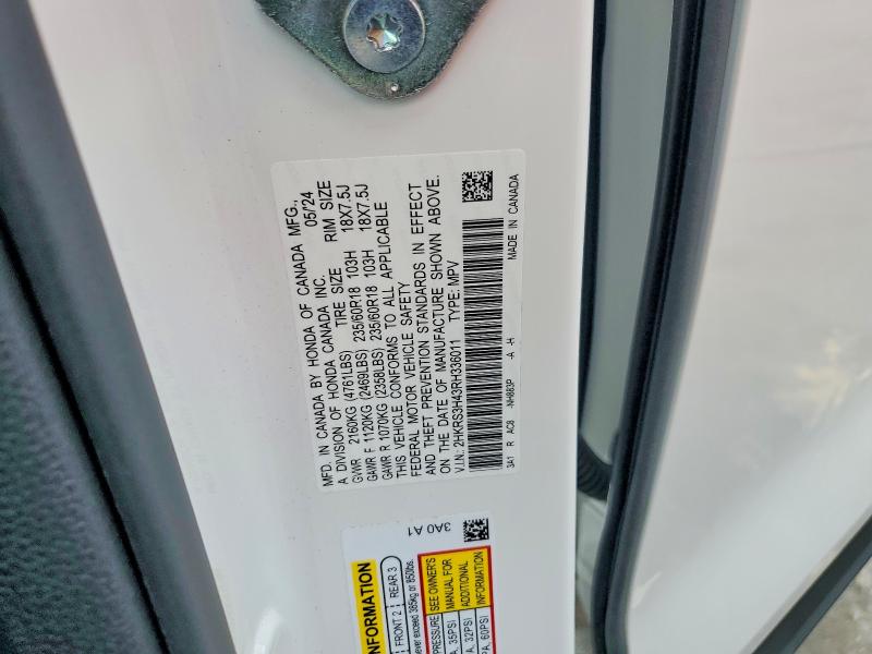 Продаж на аукціоні авто 2024 Honda Cr-v, vin: 2HKRS3H43RH336011, номер лоту: 51707326