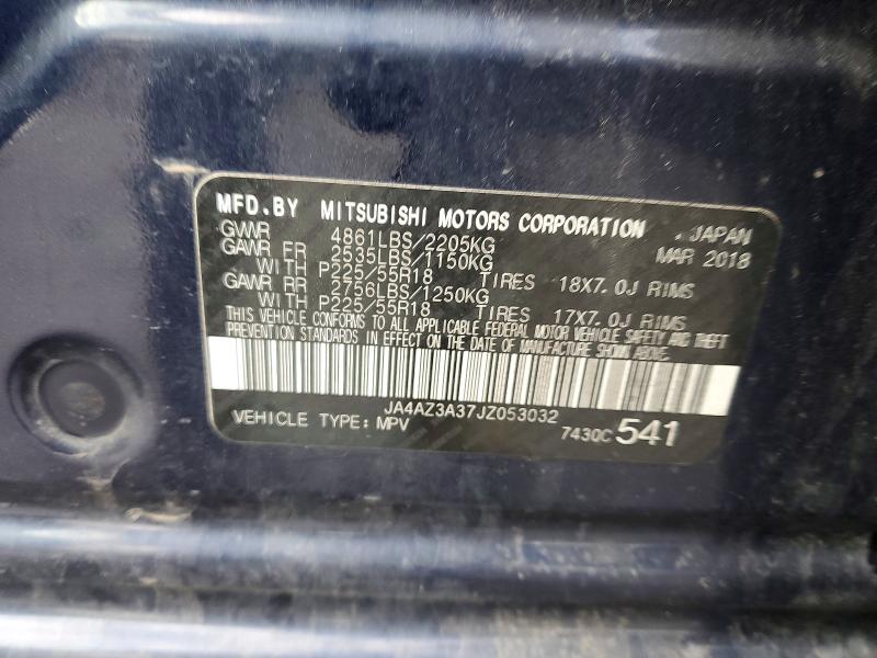 Aukcja sprzedaży 2018 Mitsubishi Outlander, vin: JA4AZ3A37JZ053032, numer aukcji: 50414236
