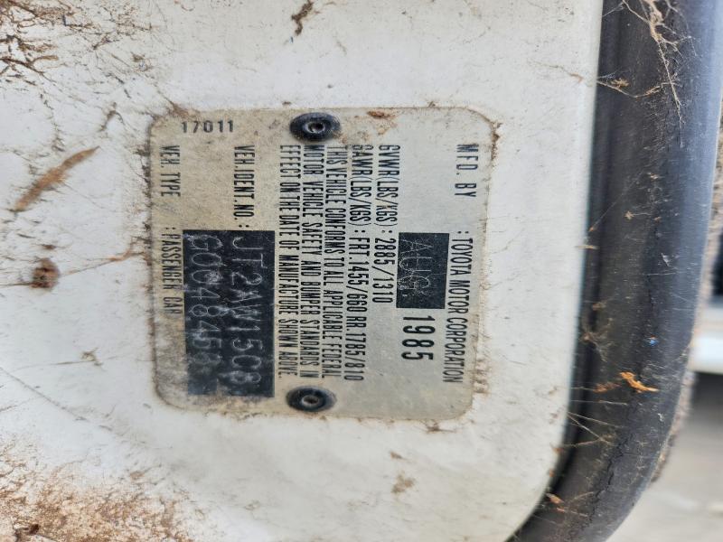 1986 Toyota Mr2 მანქანა იყიდება აუქციონზე, vin: JT2AW15C8G0048456, აუქციონის ნომერი: 49051346