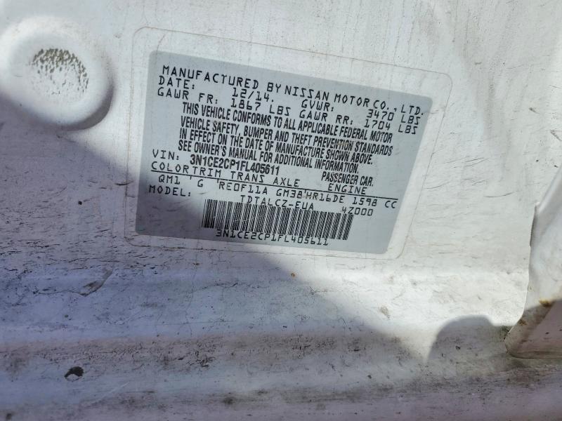 Aukcja sprzedaży 2015 Nissan Versa Note, vin: 3N1CE2CP1FL405611, numer aukcji: 48515496