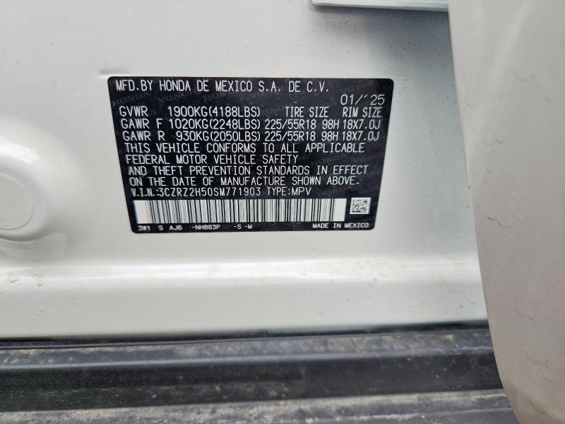Продаж на аукціоні авто 2025 Honda Hr-v, vin: 3CZRZ2H50SM771903, номер лоту: 49101856