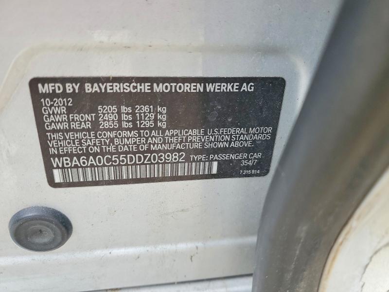 Продажа на аукционе авто 2013 Bmw 640, vin: WBA6A0C55DDZ03982, номер лота: 48936006
