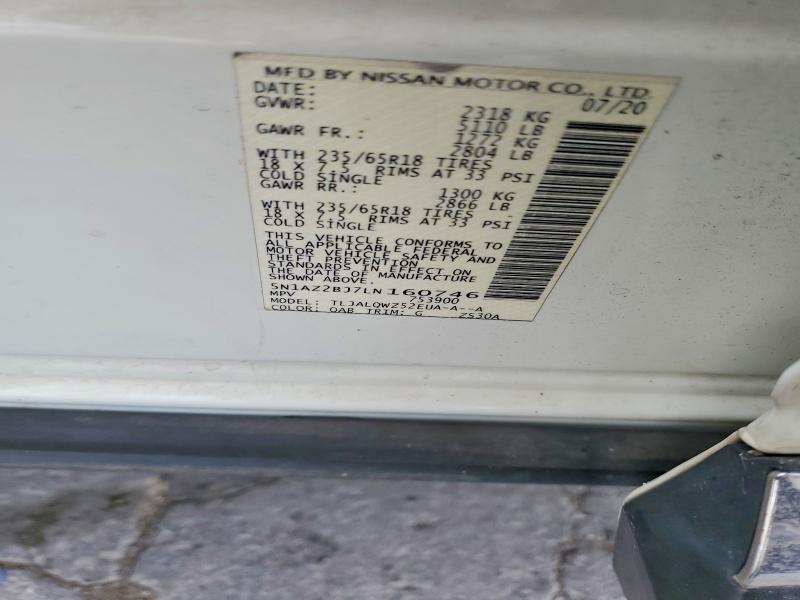 Aukcja sprzedaży 2020 Nissan Murano, vin: 5N1AZ2BJ7LN160746, numer aukcji: 49615966