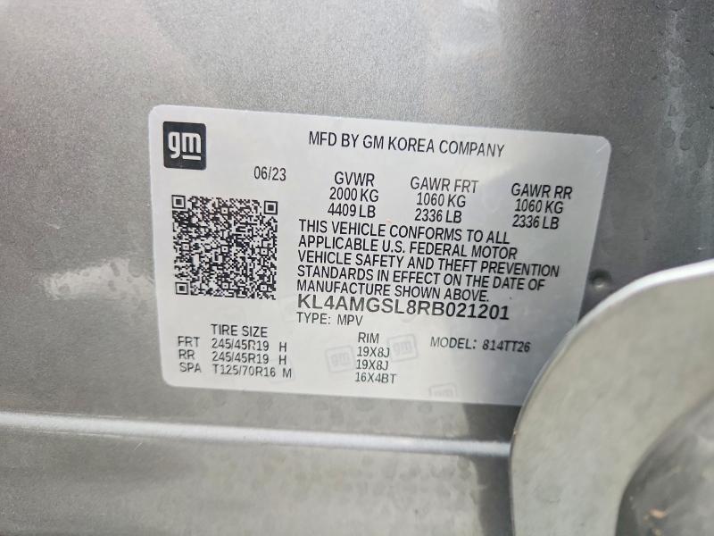 51654956 :رقم المزاد ، KL4AMGSL8RB021201 vin ، 2024 Buick Encore Gx مزاد بيع