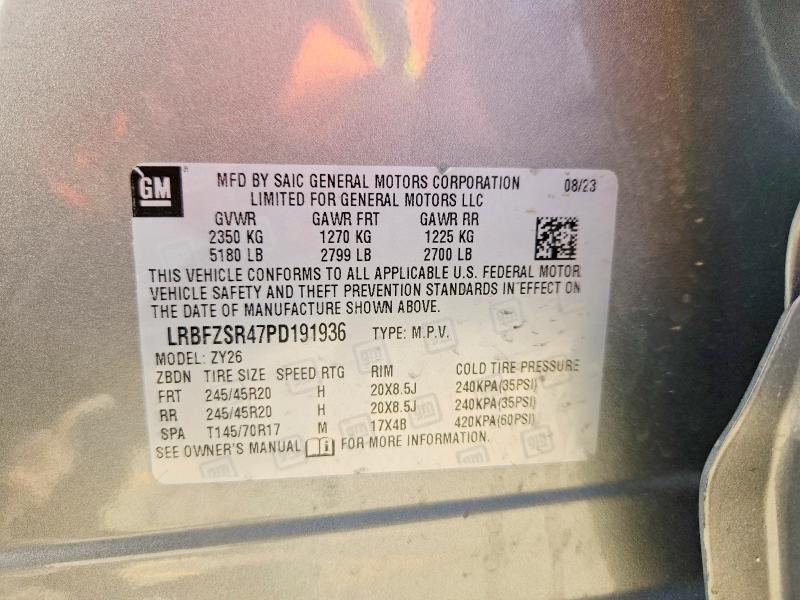2023 Buick Envision მანქანა იყიდება აუქციონზე, vin: LRBFZSR47PD191936, აუქციონის ნომერი: 51146186