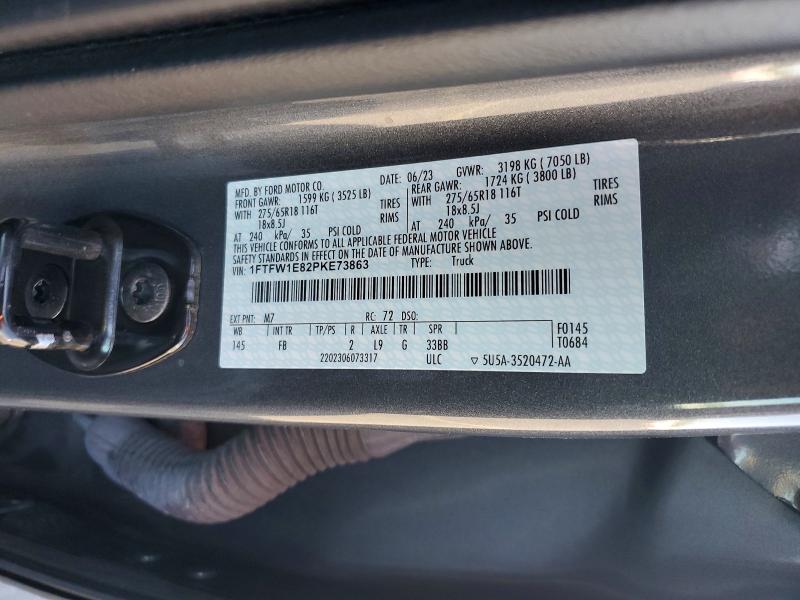 Продажа на аукционе авто 2023 Ford F150, vin: 1FTFW1E82PKE73863, номер лота: 52080206