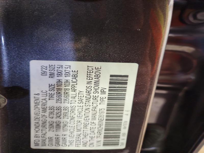51651006 :رقم المزاد ، 7FARW2H80NE051975 vin ، 2022 Honda Cr-v مزاد بيع