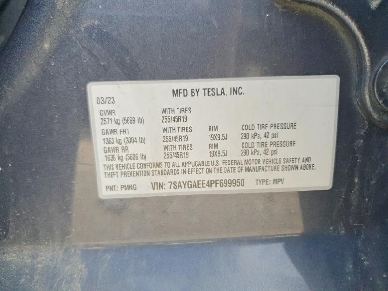 Продаж на аукціоні авто 2023 Tesla Model Y, vin: 7SAYGAEE4PF699950, номер лоту: 50431716