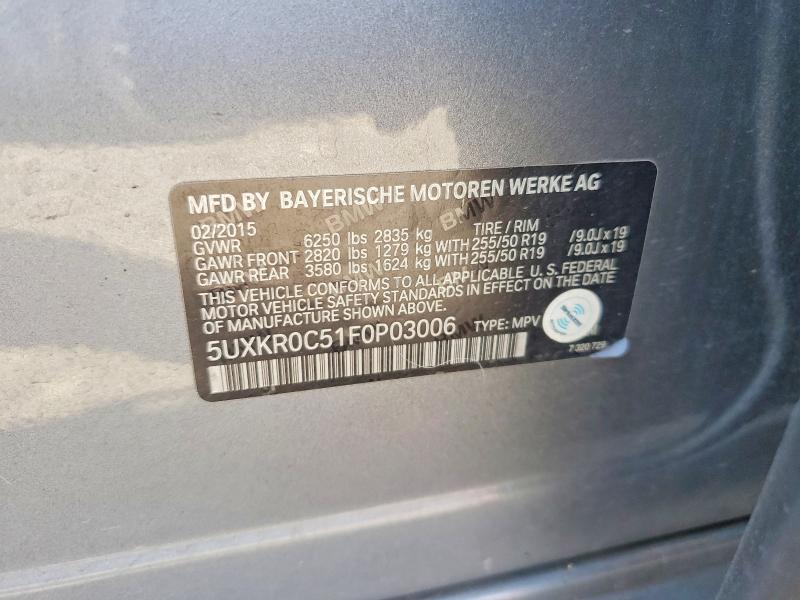 Aukcja sprzedaży 2015 Bmw X5, vin: 5UXKR0C51F0P03006, numer aukcji: 52242446