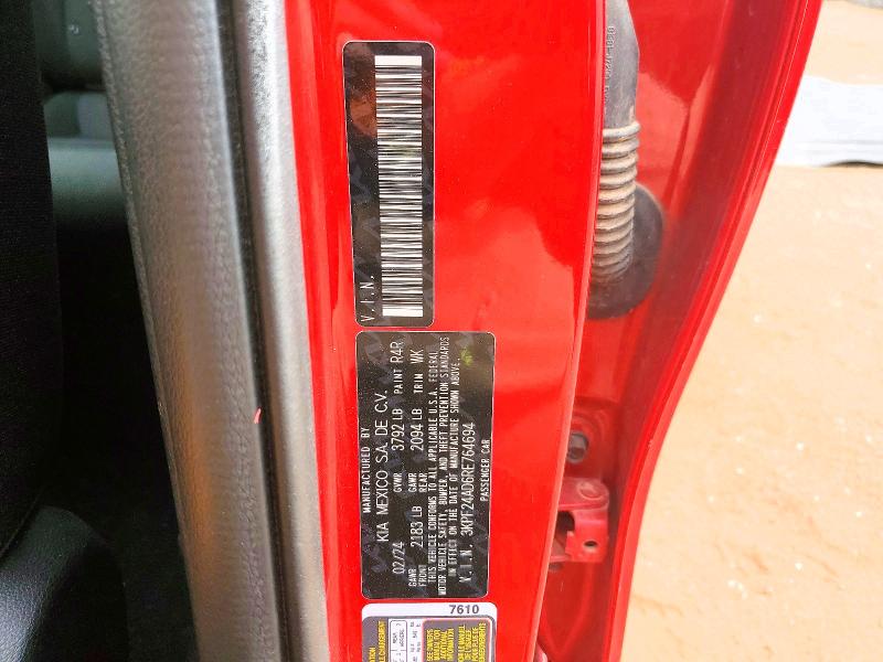 Aukcja sprzedaży 2024 Kia Forte, vin: 3KPF24AD6RE764694, numer aukcji: 50625666