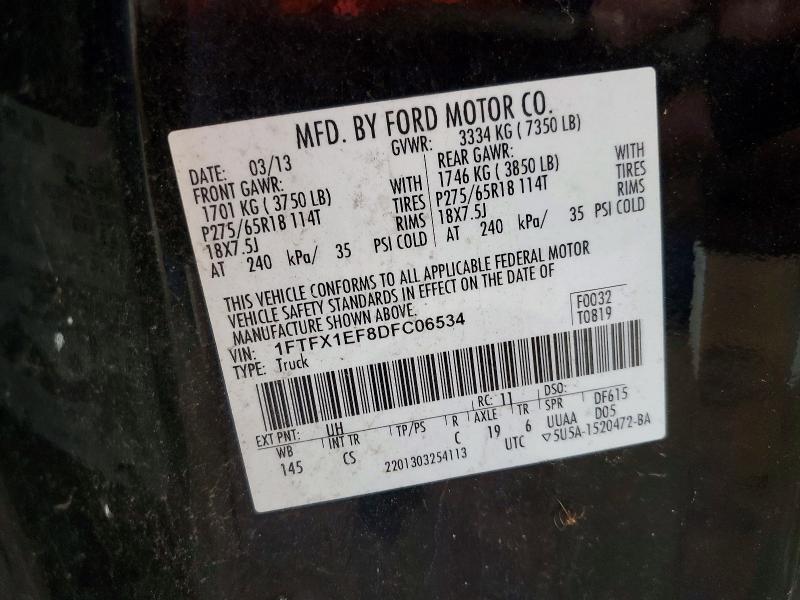 Продаж на аукціоні авто 2013 Ford F150, vin: 1FTFX1EF8DFC06534, номер лоту: 50604486