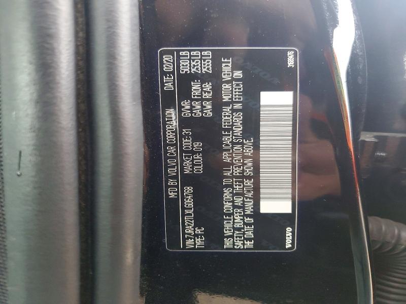 Продаж на аукціоні авто 2020 Volvo S60, vin: 7JRA22TLXLG064768, номер лоту: 51208786