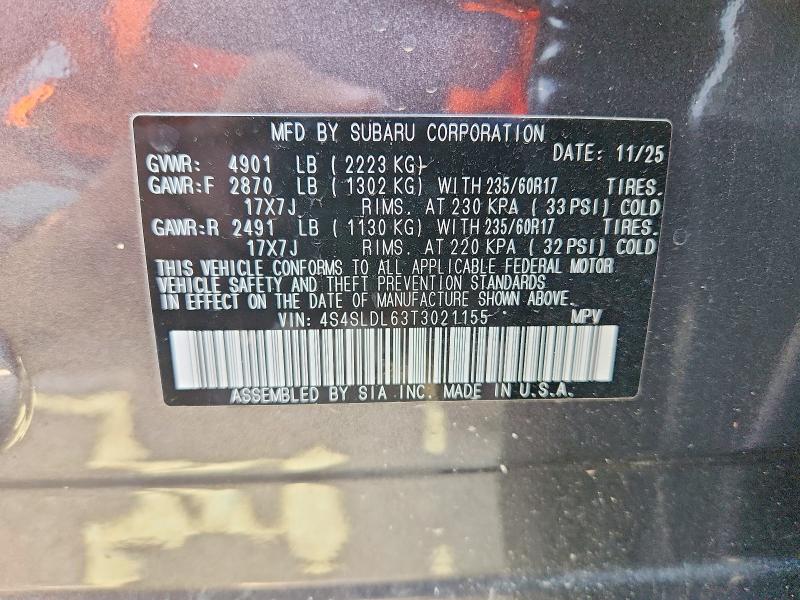 Продажа на аукционе авто 2026 Subaru Forester, vin: 4S4SLDL63T3021155, номер лота: 50344636