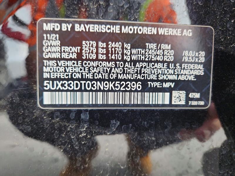 Продажа на аукционе авто 2022 Bmw X4, vin: 5UX33DT03N9K52396, номер лота: 50301666