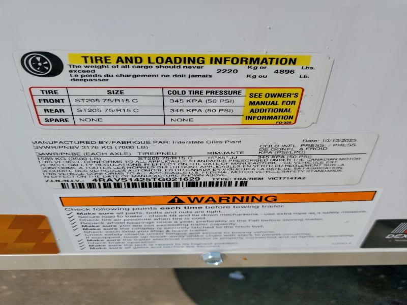 Продажа на аукционе авто 2026 Interstate Unknown, vin: 4RAVS1425TG021629, номер лота: 50301096