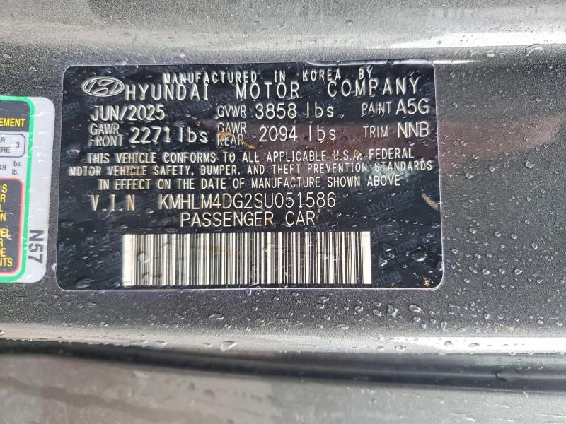Aukcja sprzedaży 2025 Hyundai Elantra, vin: KMHLM4DG2SU051586, numer aukcji: 51541276
