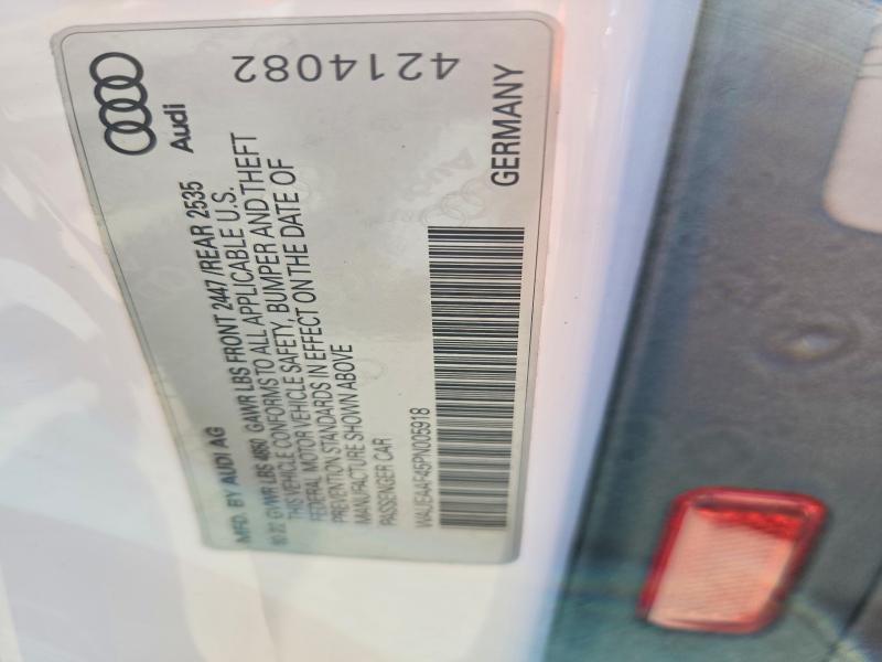 Продажа на аукционе авто 2023 Audi A4, vin: WAUEAAF45PN005918, номер лота: 49186196