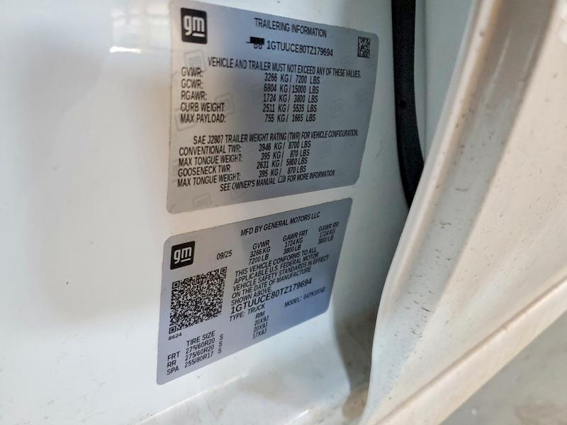 Продажа на аукционе авто 2026 Gmc Sierra, vin: 1GTUUCE80TZ179694, номер лота: 49582266