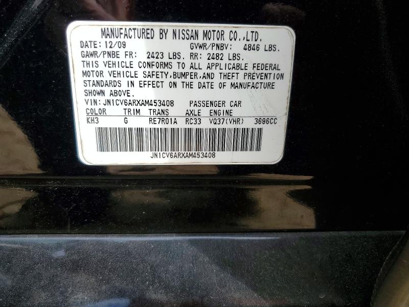Aukcja sprzedaży 2010 Infiniti G37 Sedan, vin: JN1CV6ARXAM453408, numer aukcji: 48113376