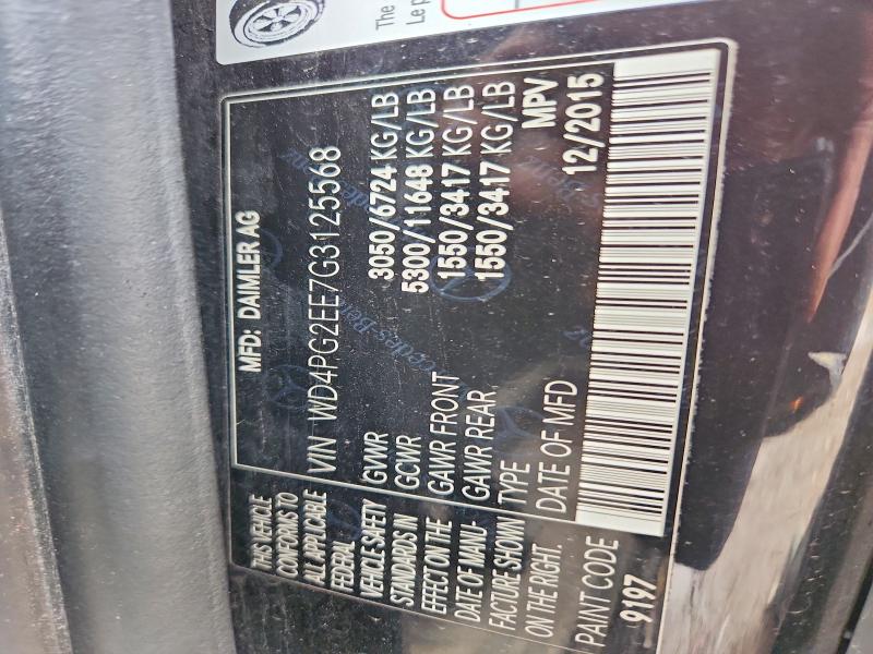 49771526 :رقم المزاد ، WD4PG2EE7G3125568 vin ، 2016 Mercedes Benz Metris مزاد بيع