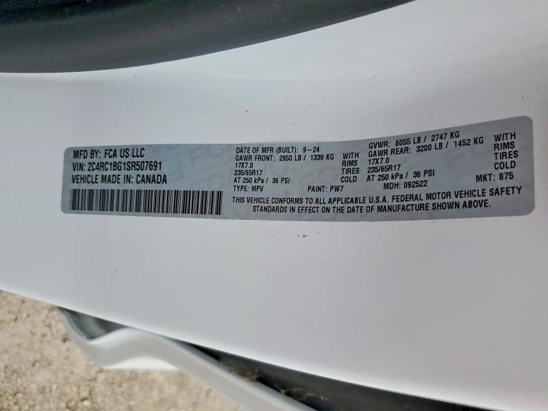 Продажа на аукционе авто 2025 Chrysler Pacifica, vin: 2C4RC1BG1SR507691, номер лота: 51132896