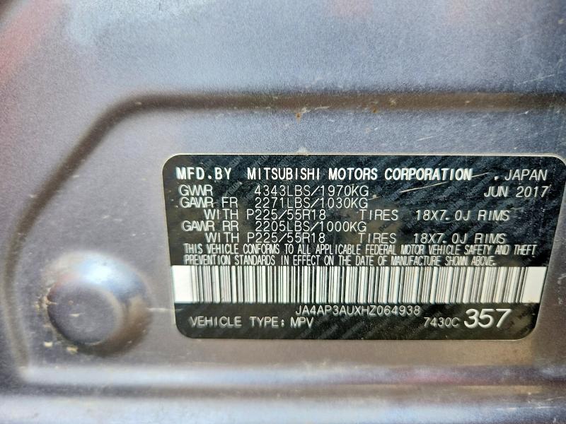 Продаж на аукціоні авто 2017 Mitsubishi Outlander Sport, vin: JA4AP3AUXHZ064938, номер лоту: 48664586