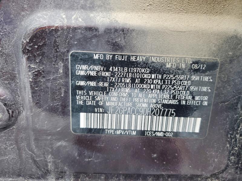 48468116 :رقم المزاد ، JF2GPACC9DH207775 vin ، 2013 Subaru Xv Crosstrek مزاد بيع