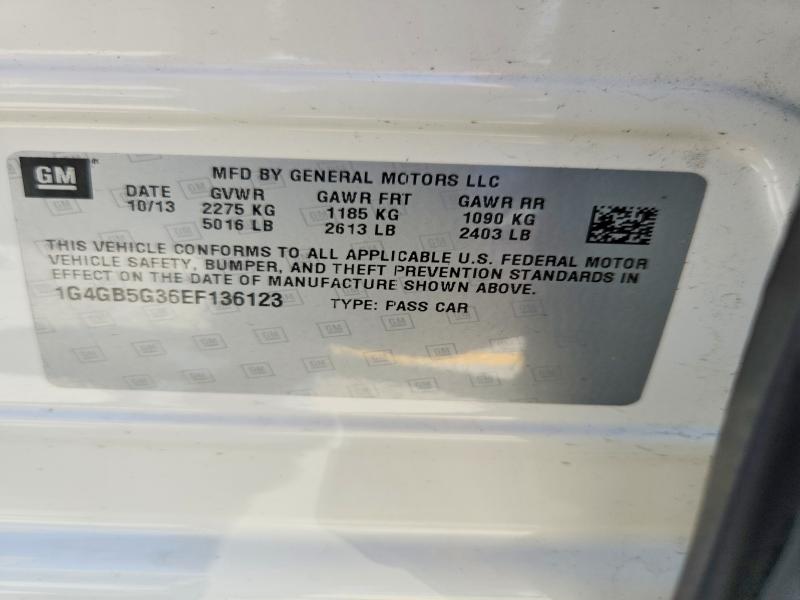 Продажа на аукционе авто 2014 Buick Lacrosse, vin: 1G4GB5G36EF136123, номер лота: 49081296