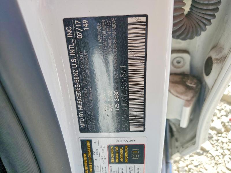 Aukcja sprzedaży 2018 Mercedes-benz C, vin: 55SWF4JBXJU236561, numer aukcji: 49327006