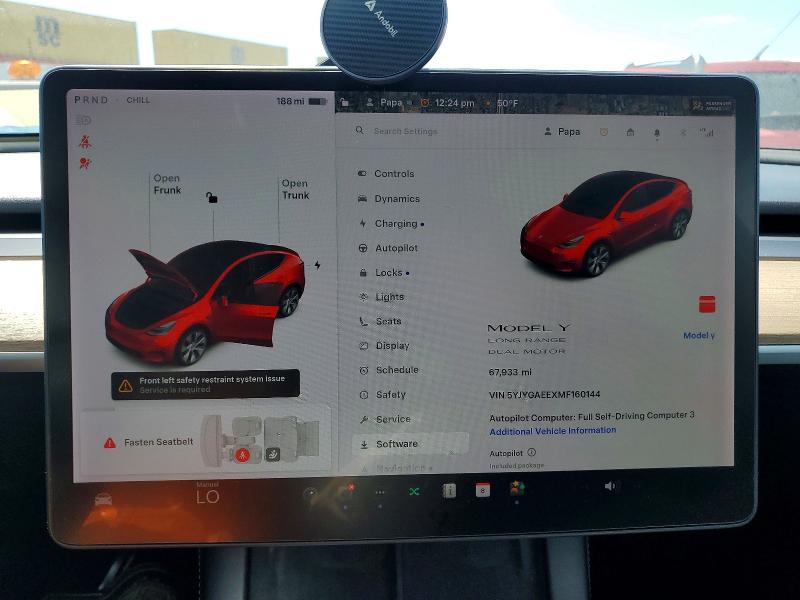 2021 Tesla Model Y მანქანა იყიდება აუქციონზე, vin: 5YJYGAEEXMF160144, აუქციონის ნომერი: 46222816