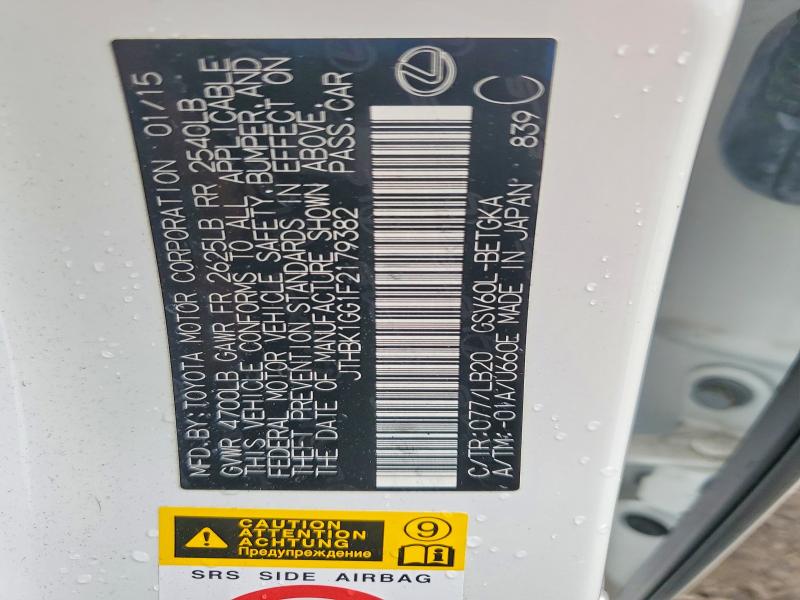 48402826 :رقم المزاد ، JTHBK1GG1F2179382 vin ، 2015 Lexus Es 350 مزاد بيع