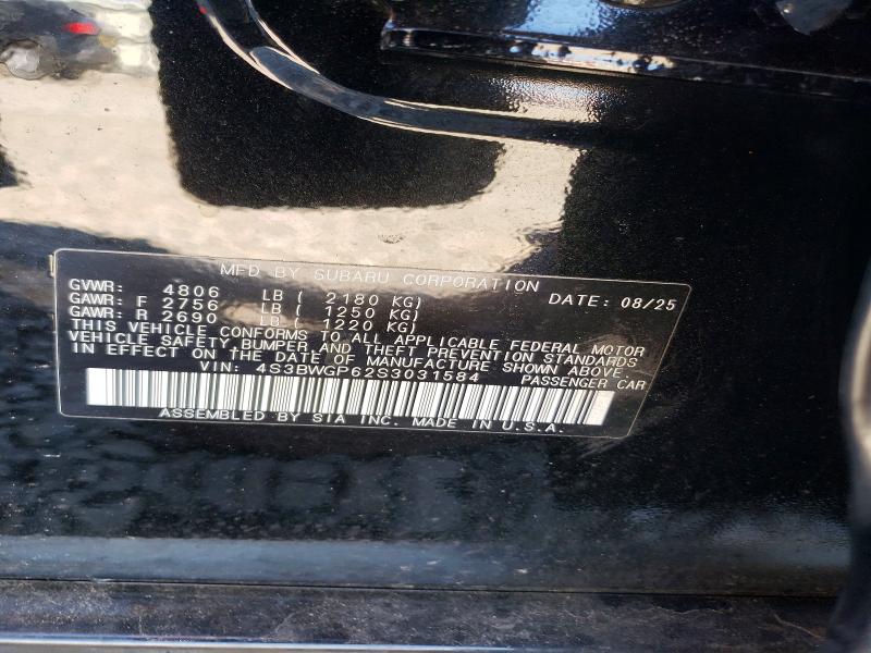 Продажа на аукционе авто 2025 Subaru Legacy, vin: 4S3BWGP62S3031584, номер лота: 50752406