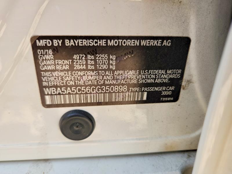 Aukcja sprzedaży 2016 Bmw 528, vin: WBA5A5C56GG350898, numer aukcji: 47635586